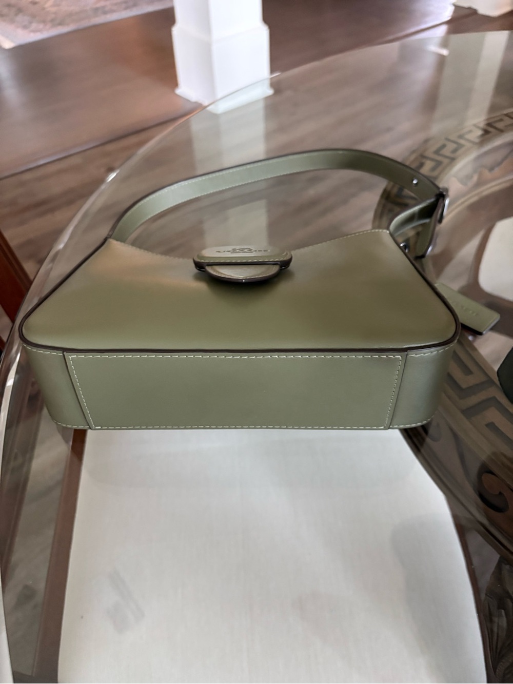 🤍🤍COACH ELIZA SAGE REFINED CALF LEATHER SHOULDER BAG!🤍🤍 - Picture 5 of 10
